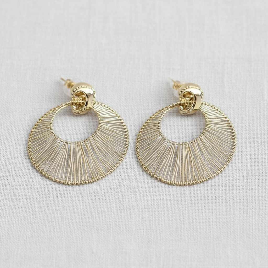 Bold Geometric Silver Hoop Earrings