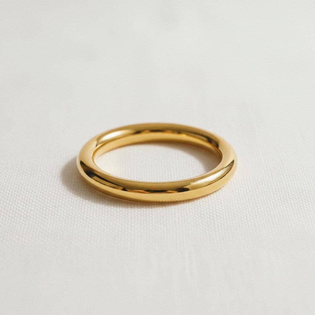 Gold Tone Minimalist Bangle
