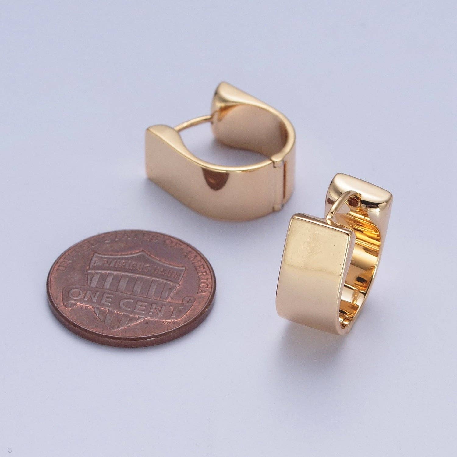 24K Gold Filled Minimalist Thick Hoops