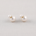 Double-Sided Pearl Stud Earrings