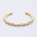 14K Gold Filled Pavé Dot Cuff