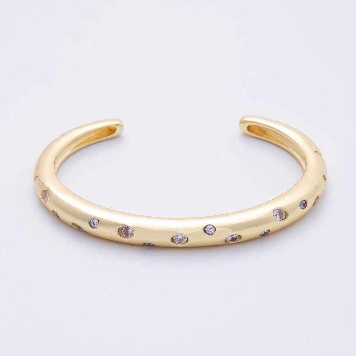 14K Gold Filled Pavé Dot Cuff