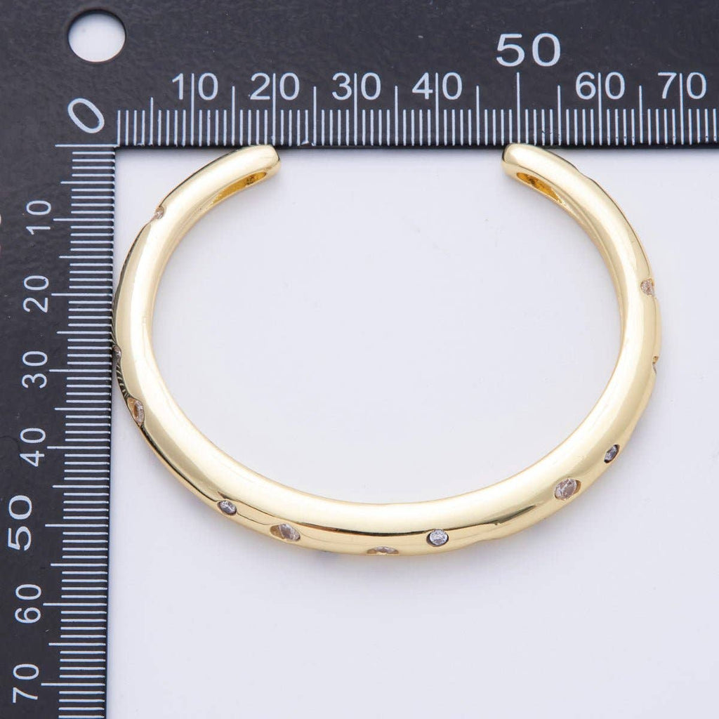 14K Gold Filled Pavé Dot Cuff