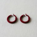 Burgundy Velvet Vintage Earrings
