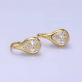 14K Gold Filled CZ Drop French Hooks