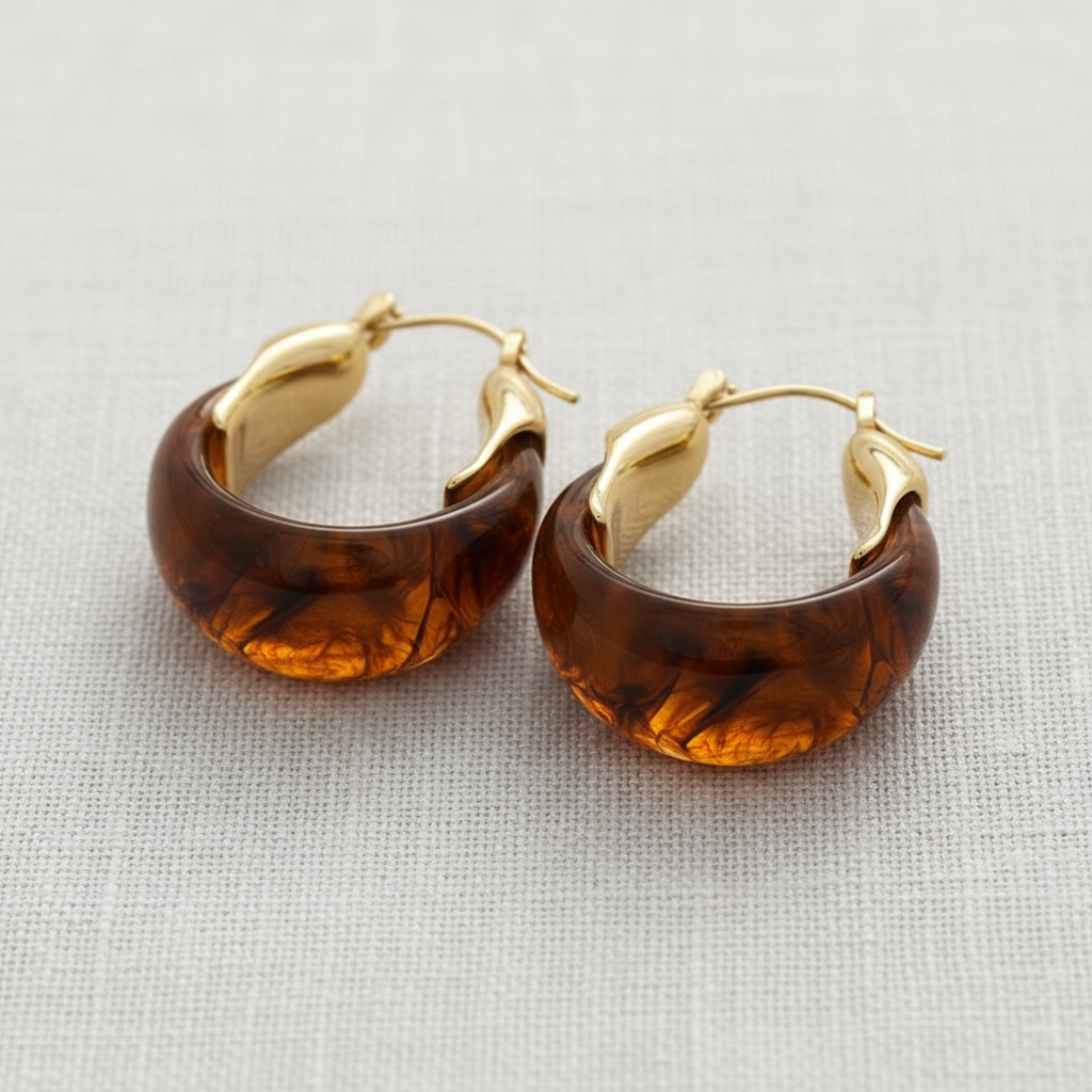 Resin U-Shape Geometric Earrings
