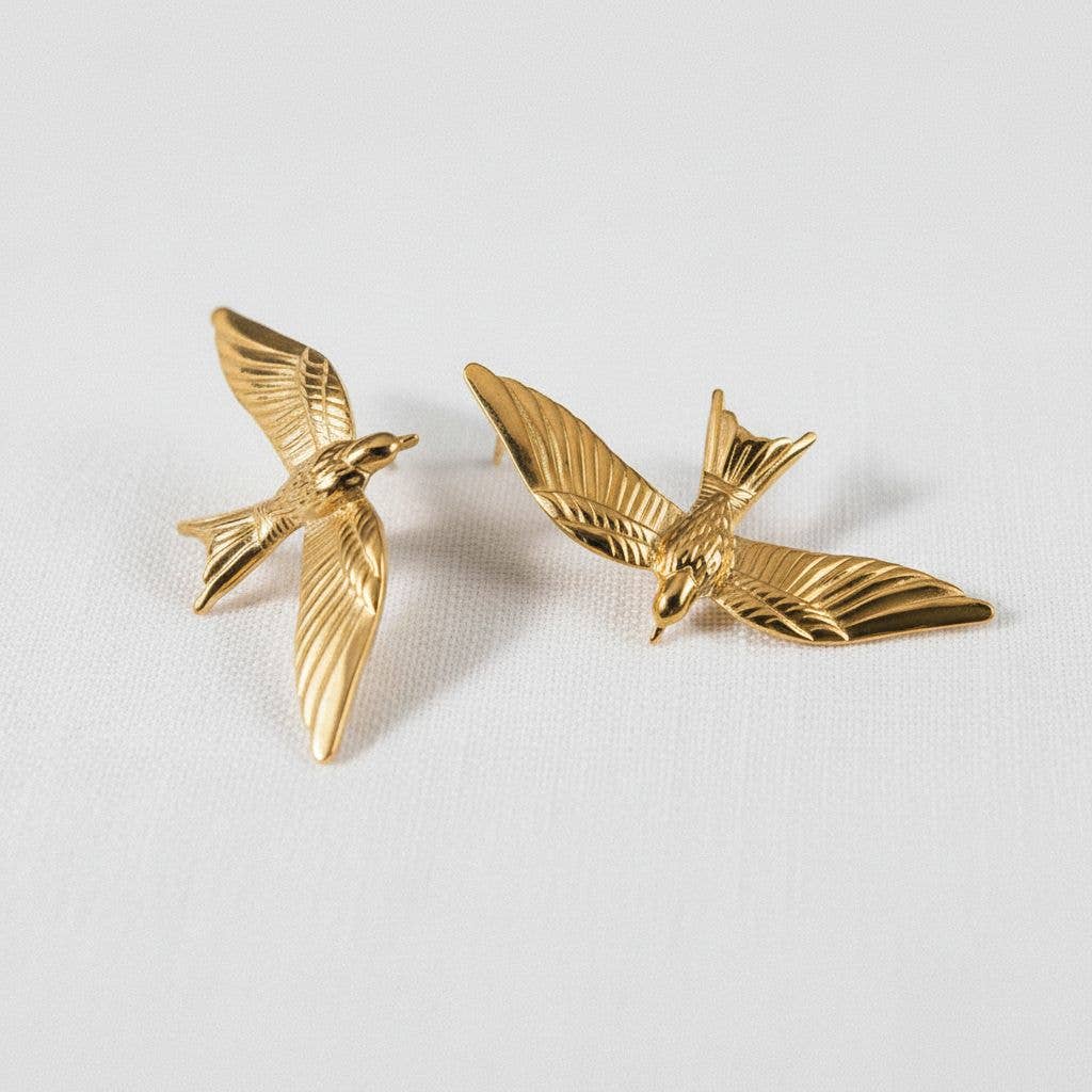 Vintage-Inspired Bird Drop Earrings