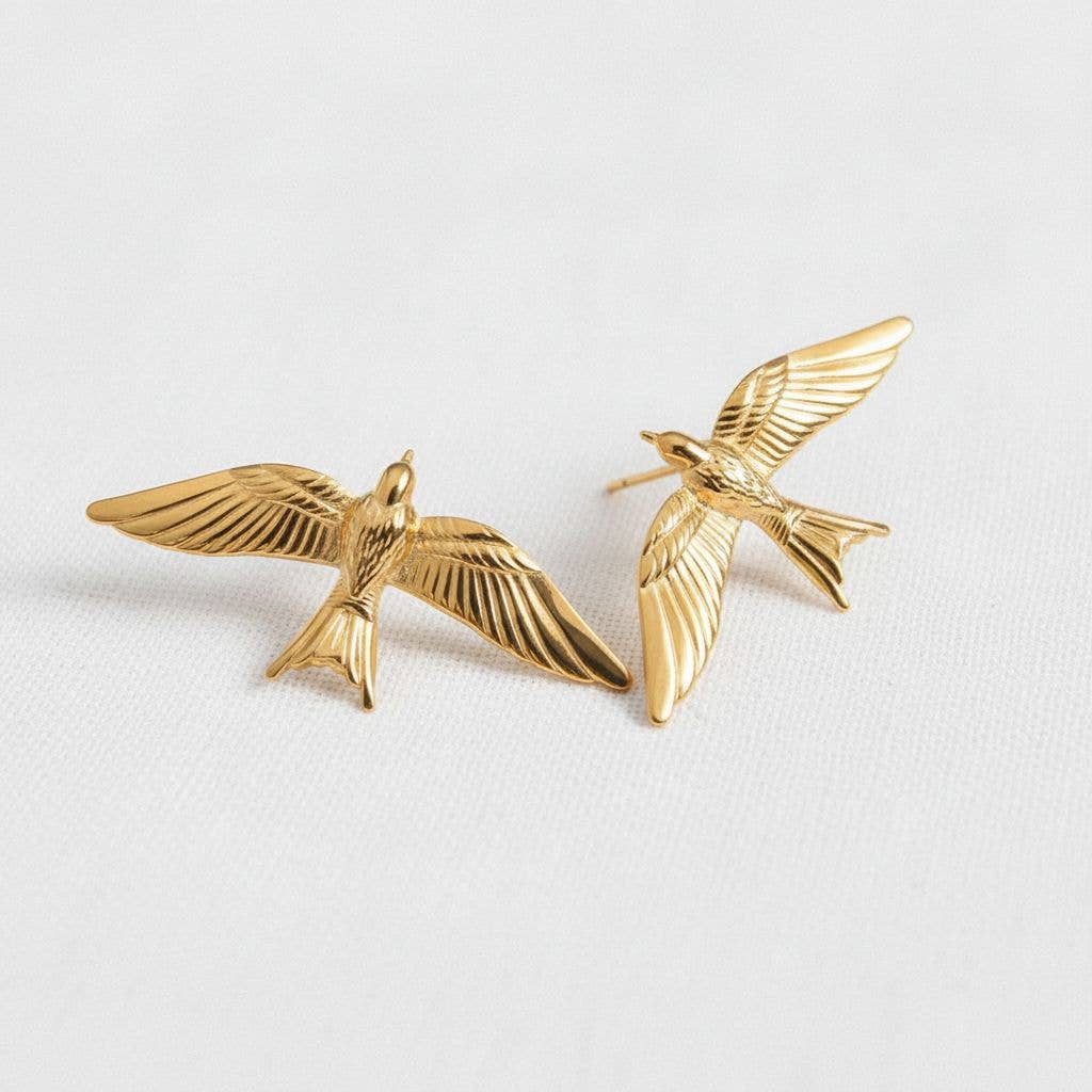 Vintage-Inspired Bird Drop Earrings