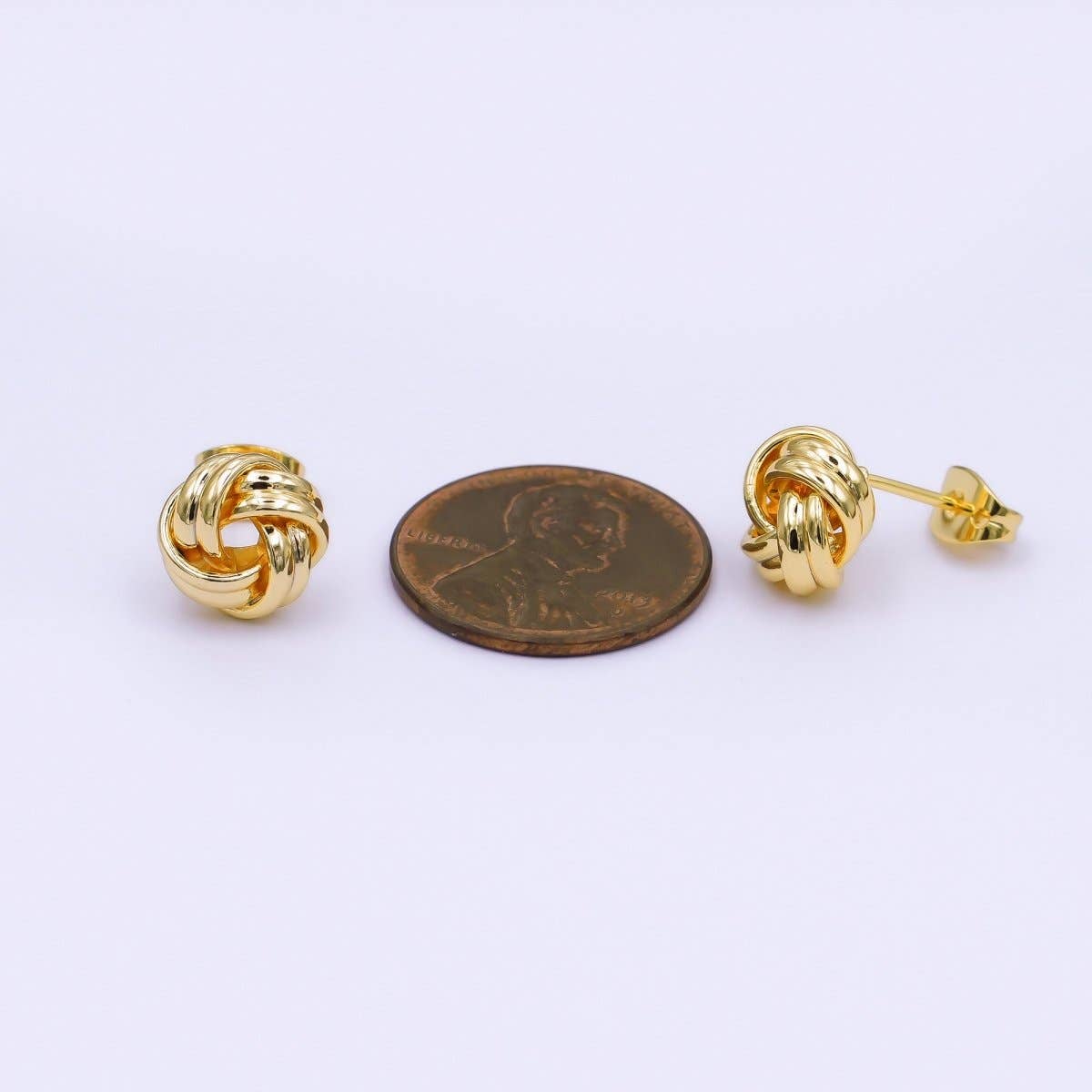 24K Gold Filled Mini Twist Knot Studs