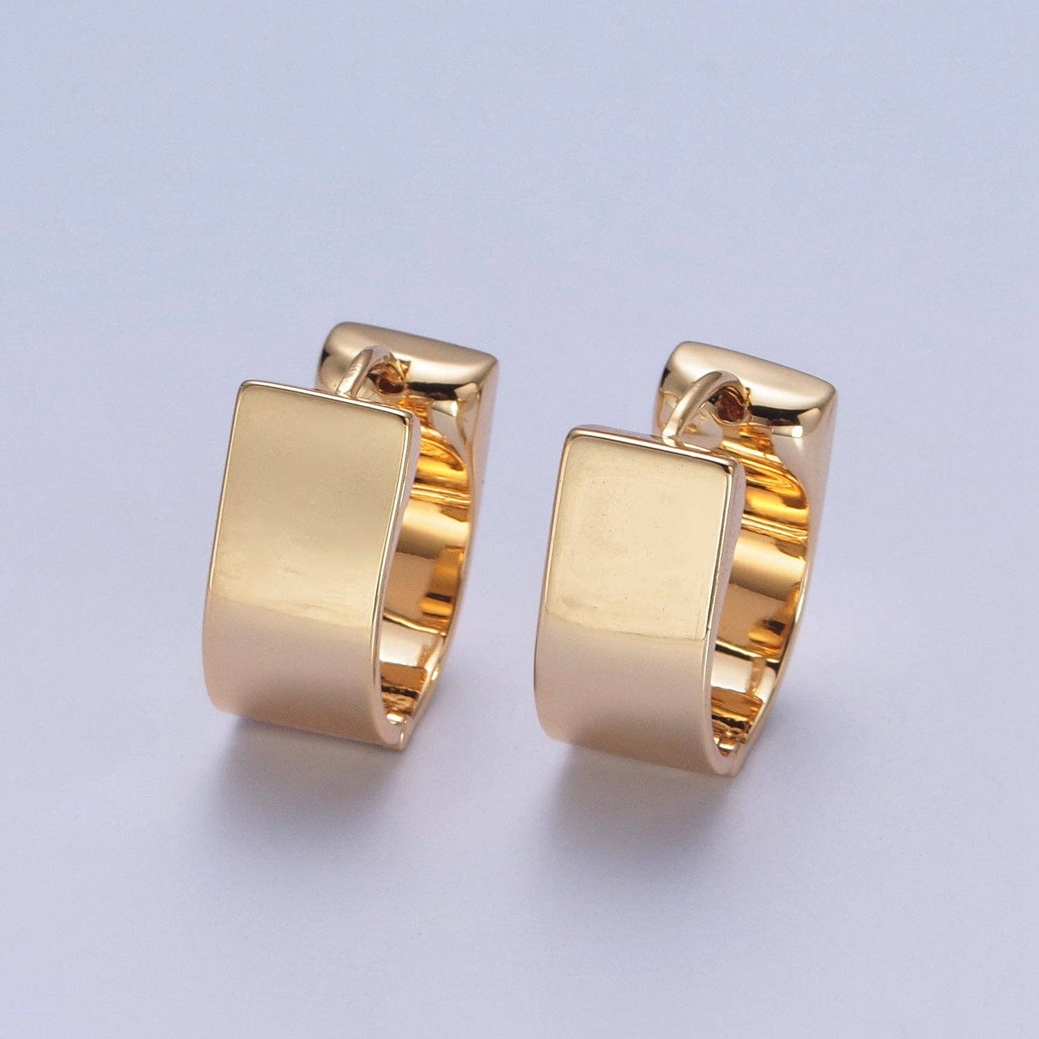 24K Gold Filled Minimalist Thick Hoops