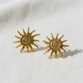Unique Sunflower Stud Earrings