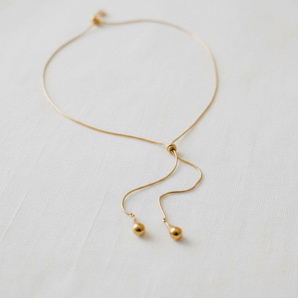 Lariat Necklace with Stainless Steel