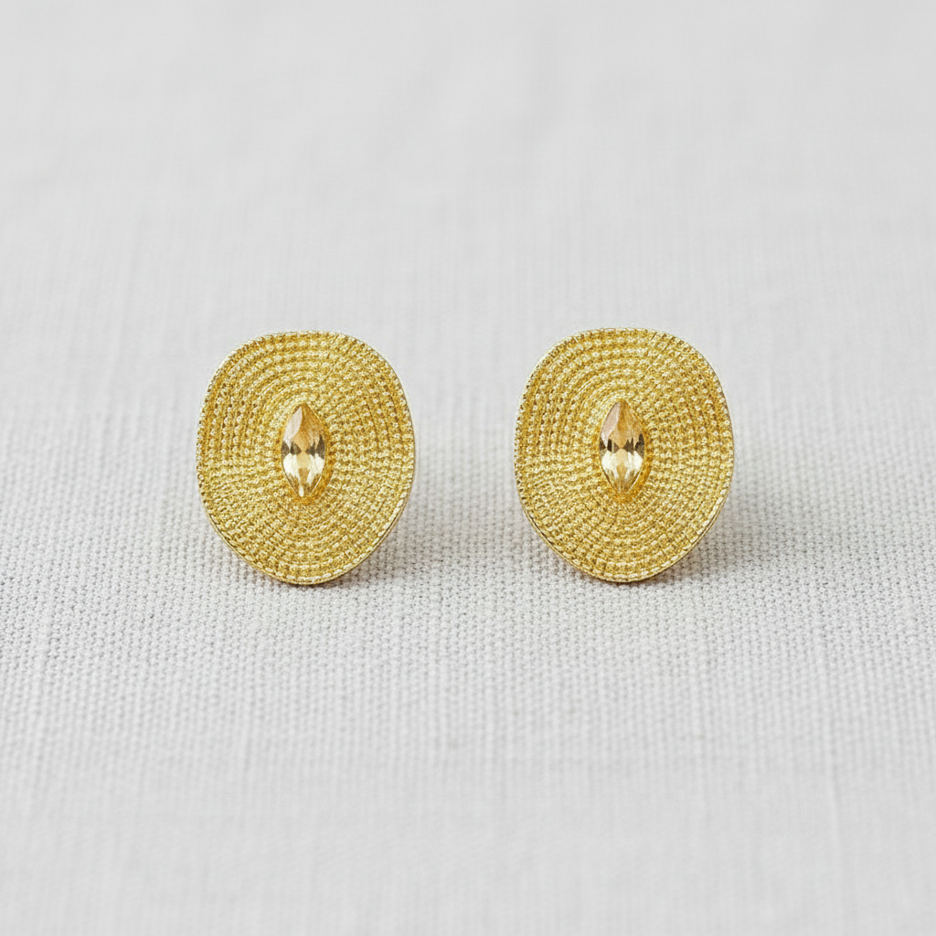 Metallic Geometric Stud Earrings