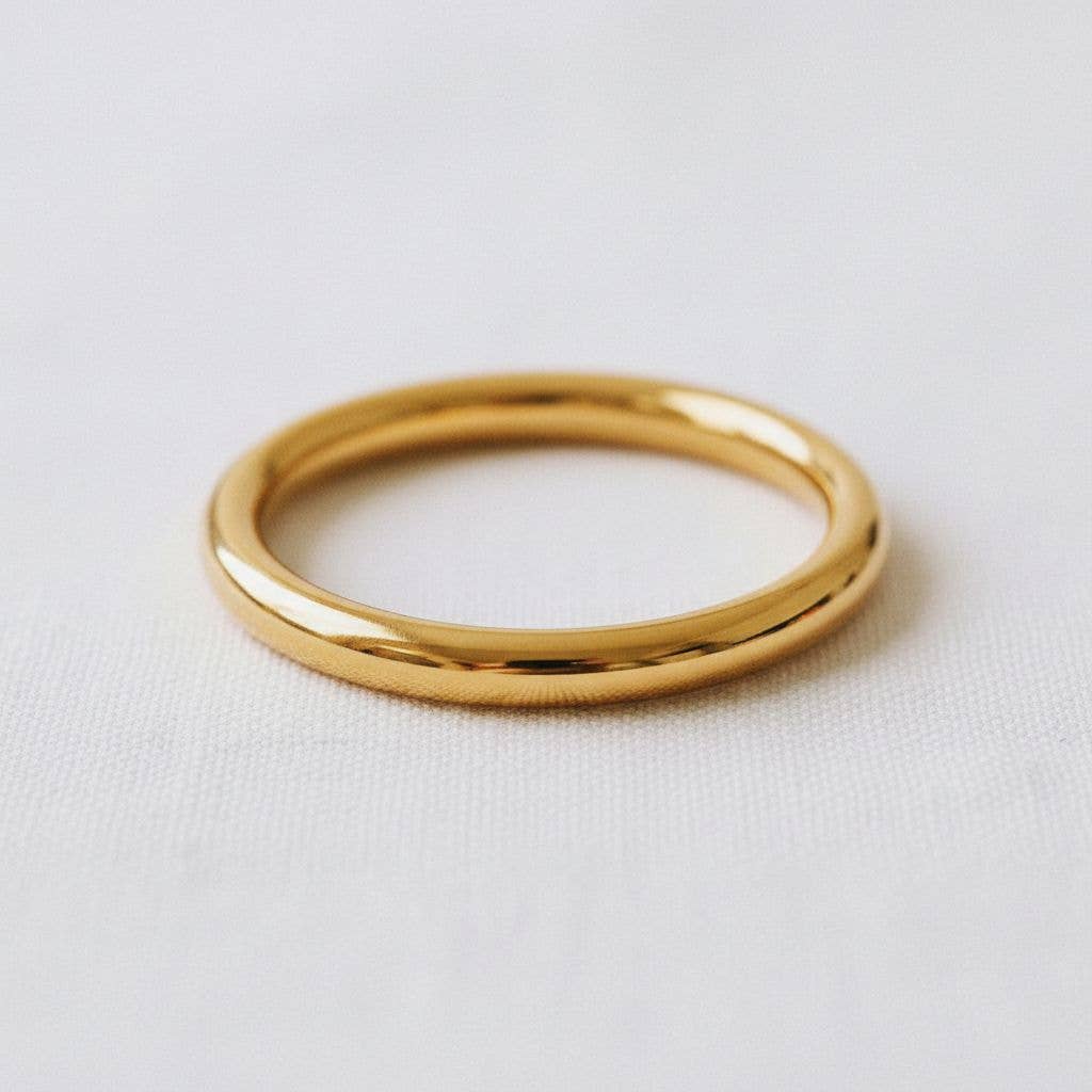 Gold Tone Minimalist Bangle
