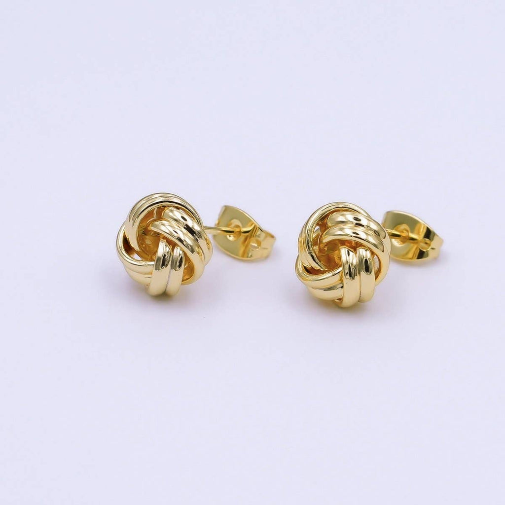 24K Gold Filled Mini Twist Knot Studs