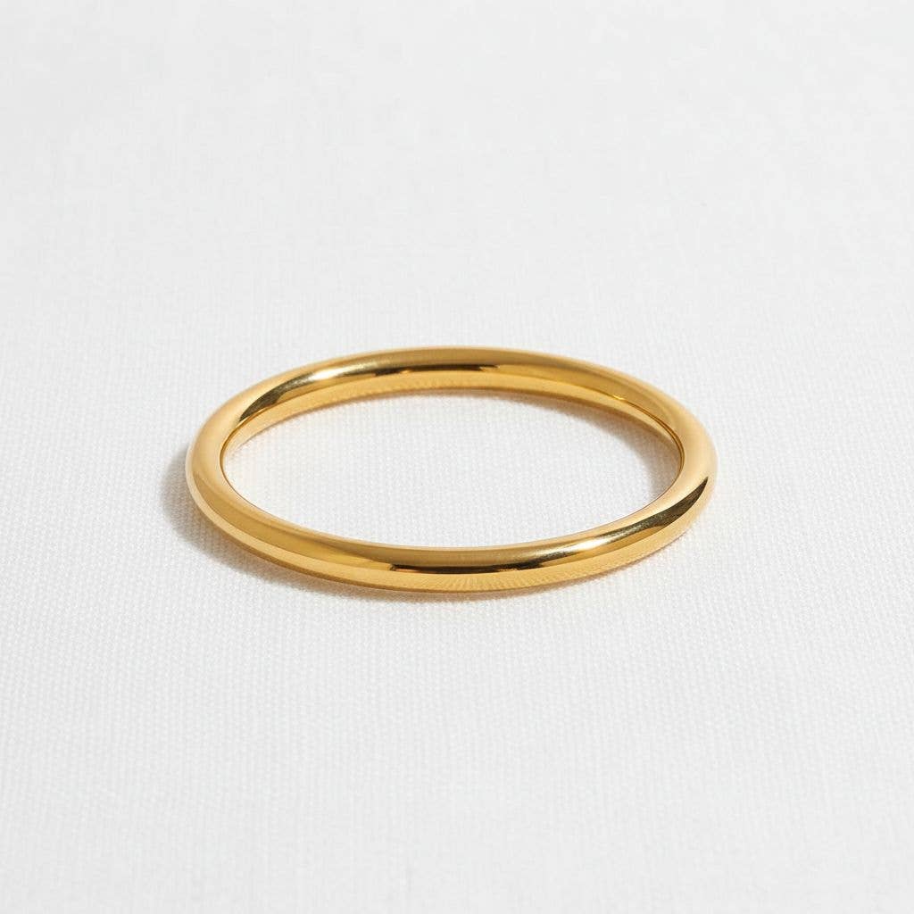 Gold Tone Minimalist Bangle