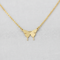 Gold Plated Butterfly Necklace