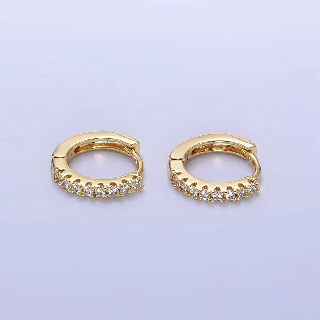 14k Gold Filled Micro Pavé Huggies