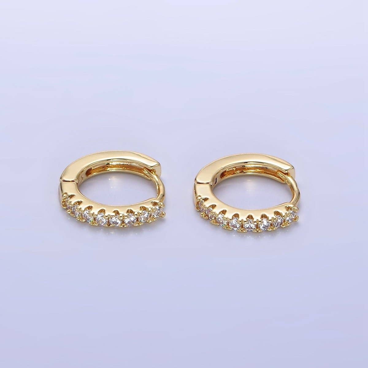 14k Gold Filled Micro Pavé Huggies
