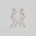 Metallic Wave Dangle Earrings