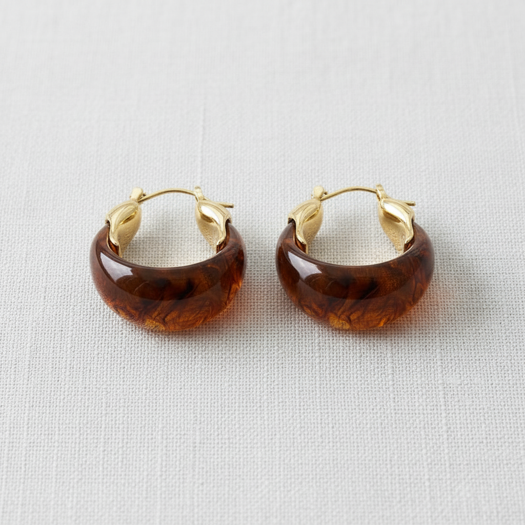 Resin U-Shape Geometric Earrings