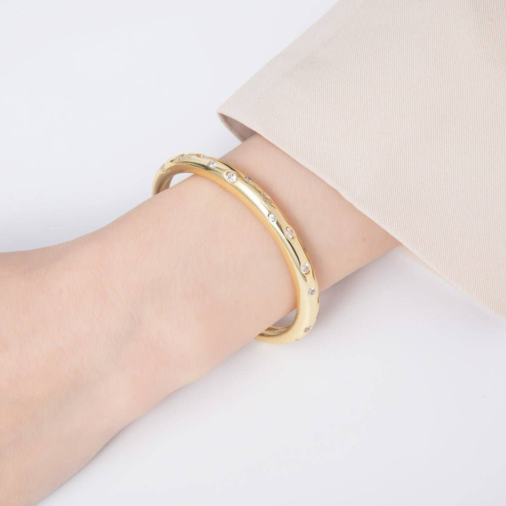 14K Gold Filled Pavé Dot Cuff