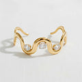 Wave Design Open Cuff Bracelet