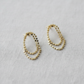 Geometric Polka Dot Tassel Drop Earrings