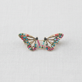 Colorful Crystal Butterfly Stud Earrings